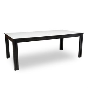 Skovby SM24 - Spisebord  - Hvid laminat bordplade - Sort eg  